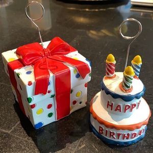 Set of 2 birthday photo holders